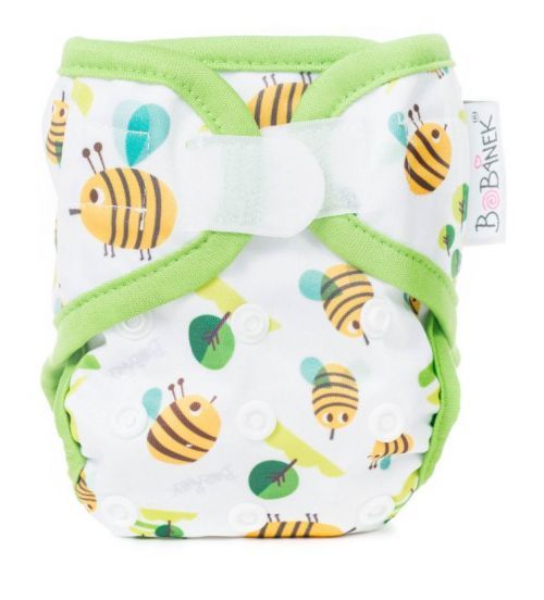 Bobánek Látková plenka novorozenecké svrchní kalhotky, suchý zip - Včelky 1ks