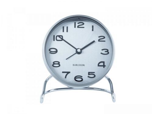 KARLSSON Budík Clock Classical – stříbrná