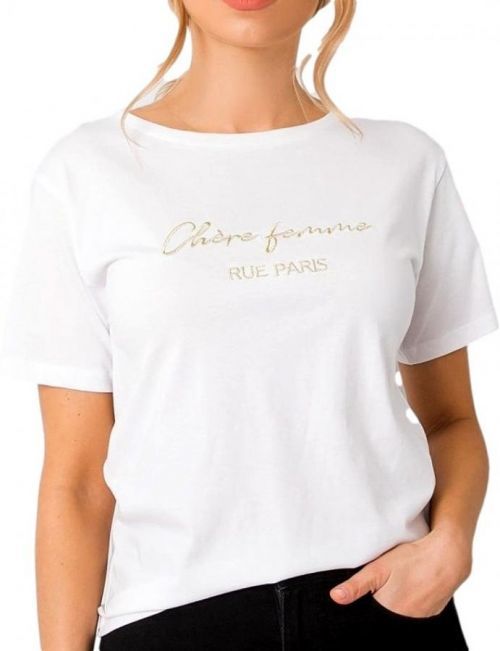 Bílé dámské tričko s nápisem