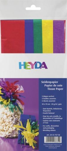 HEYDA Sada hedvábných papírů 50 x 70 cm - tmavý mix