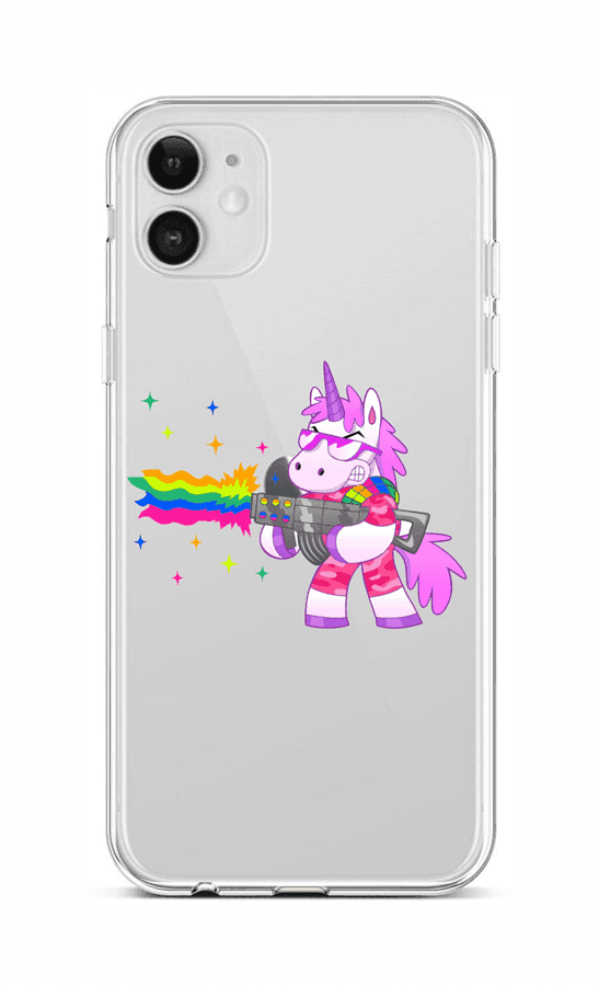 Kryt TopQ iPhone 12 silikon Rainbow Gun 55273