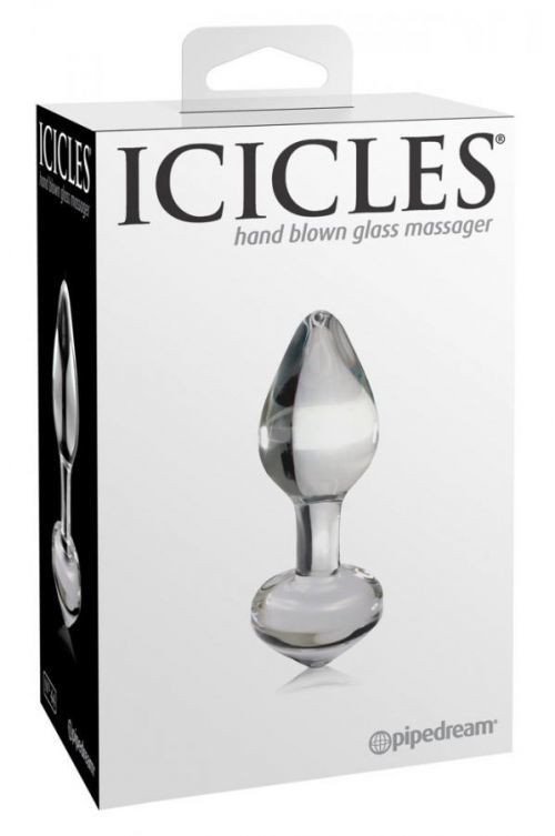 Icicles No. 44 - conical, glass anal dildo (transparent)