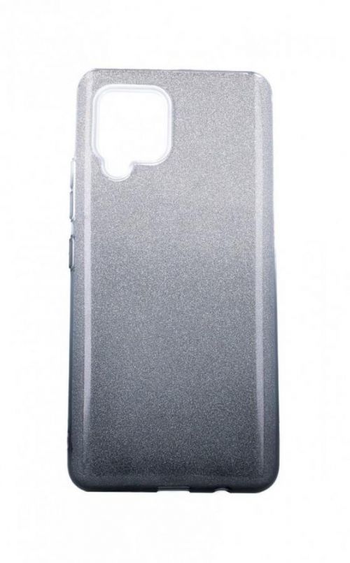 Kryt TopQ Samsung A42 glitter stříbrno-černý 55360