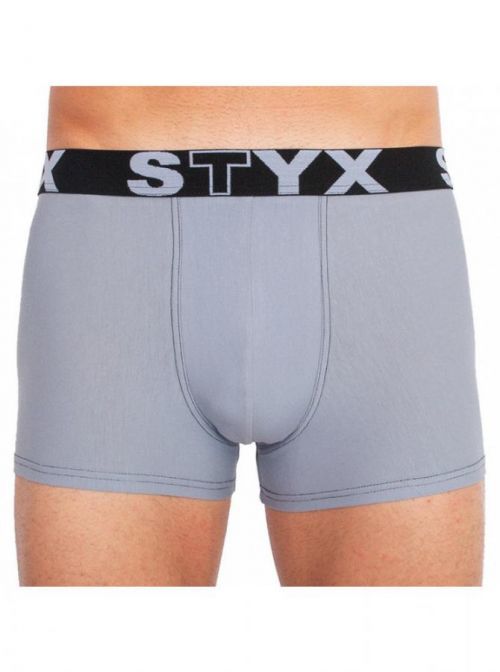 Pánské boxerky Styx sportovní guma světle šedé (G1067) XL