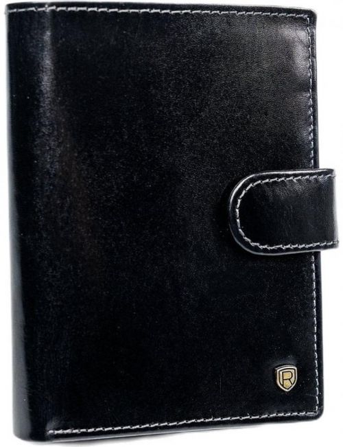 Pánská černá kožená peněženka rovicky