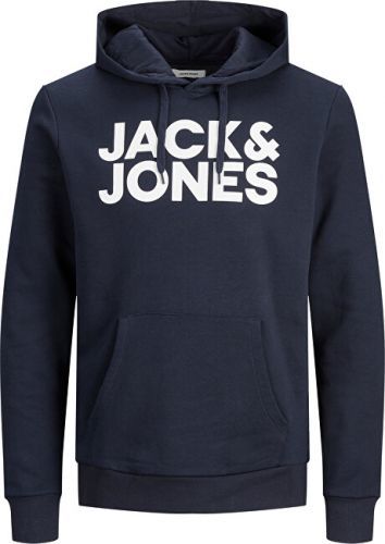 Jack&Jones Pánská mikina JJECORP 12152840 Navy Blazer Reg /Large Print XXL