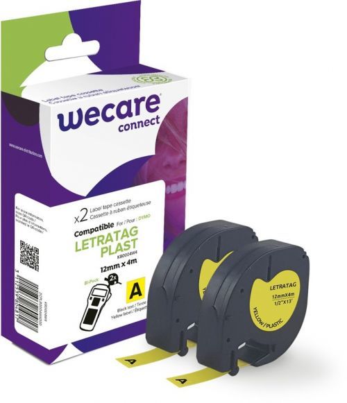 Páska pro DYMO S0721620 Black/Yellow,2*12mm/4m