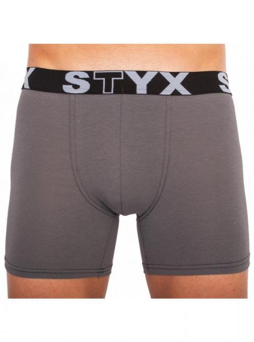 Pánské boxerky Styx long sportovní guma tmavě šedé (U1063) M
