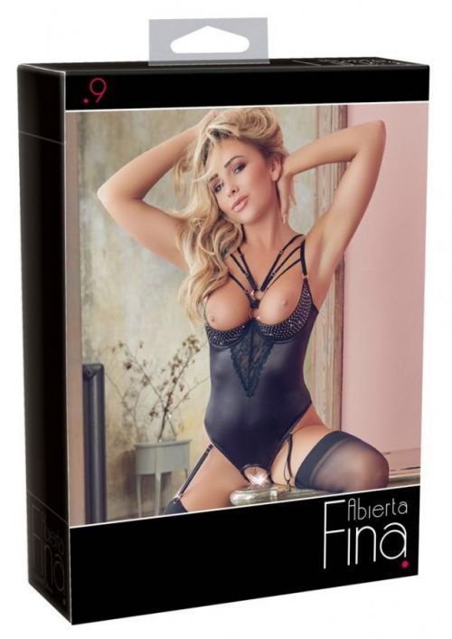 Abierta Fina - rhinestone, strapped body (black)