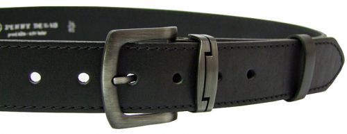 Penny Belts Pánský kožený opasek 9-1-60 Černý 90 cm