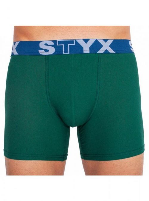 Pánské boxerky Styx long sportovní guma tmavě zelené (U1066) S