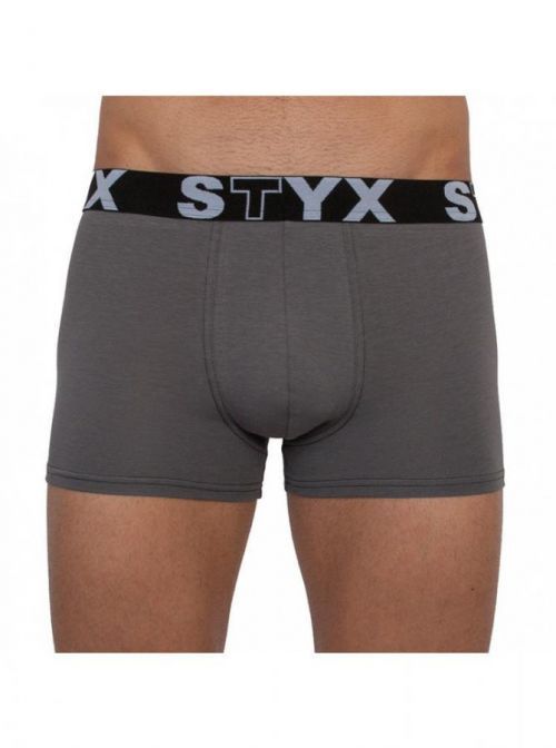 Pánské boxerky Styx sportovní guma nadrozměr tmavě šedé (R1063) 4XL