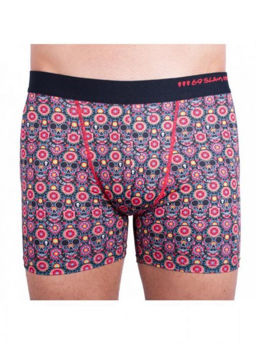 Pánské boxerky 69SLAM fit flower skull S