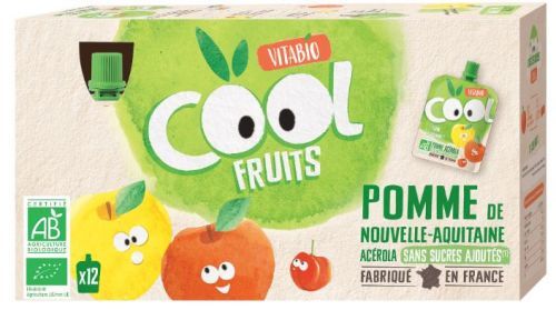 Vitabio Ovocné BIO kapsičky Cool Fruits jablko a acerola 12x90g