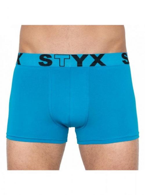 Pánské boxerky Styx sportovní guma nadrozměr světle modré (R969) 5XL