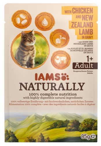 IAMS cat kapsa NATURALLY  CHICKEN/new zealand lamb - 85g