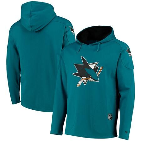 Mikina Fanatics Franchise Overhead SR, teal, Senior, San Jose Sharks, M