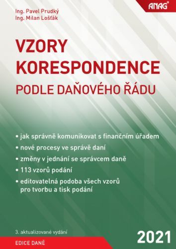 Vzory korespondence podle daňového řádu - LOŠŤÁK Milan Ing.;PRUDKÝ Pavel Ing.