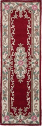Červený vlněný koberec Flair Rugs Aubusson, 67 x 210 cm