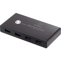 USB 3.0 přepínač + hub Renkforce RF-4474114, černá
