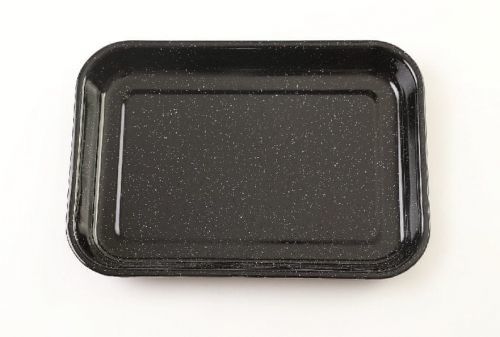 OLYMP Smaltovaný pečící plech 34 x 26 x 5 cm, černý granit