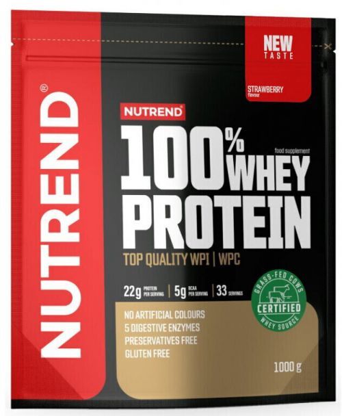 NUTREND 100% Whey Protein 1000 g Strawberries