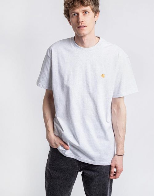 Carhartt WIP S/S Chase T-Shirt Ash Heather / Gold L