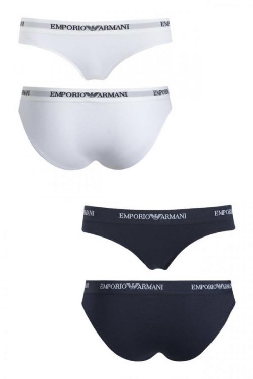 Kalhotky 2pcs 163334 CC317 10410 bílotmavěmodrá - Emporio Armani - XL - bílá/tmavě modrá