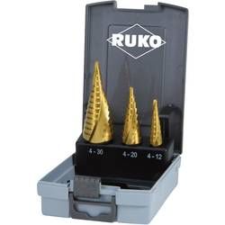 Sada stupňovitého vrtáku RUKO 101026TRO, 4 - 12 mm, 4 - 20 mm, 4 - 30 mm, 1 sada