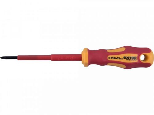 Šroubovák elektrikářský, PH0x75mm, VDE, CrV EXTOL-PREMIUM