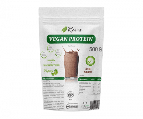 Revix Vegan protein čokoláda-karamel 500g