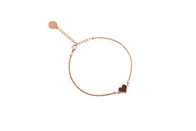 Rose Bracelet Heart S/M 17-21 cm