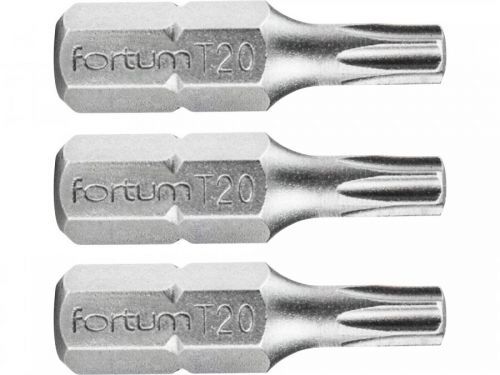 Hrot TORX, sada 3ks, T 25x25mm, S2 FORTUM