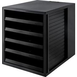 HAN 14018-13 14018-13 box se zásuvkami, černá, DIN A4, Počet zásuvek: 5