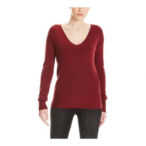 svetr BENCH - Basic V-Neck Jumper Cabernet (RD11343)