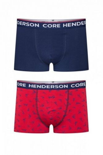 Henderson Lucky 38843-MLC 2ks Pánské boxerky XXXL tmavě červená-tmavě modrá