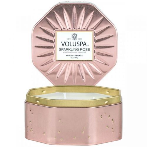 Voluspa VOLUSPA VONNÁ SVÍČKA OKTAGON VERMEIL - SPARKLING ROSE (ŠUMIVÁ RŮŽE), 340 G