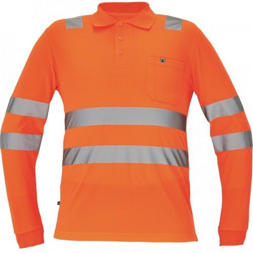 Cerva Pánská reflexní polokošile s dlouhým rukávem LUGO - Oranžová | L