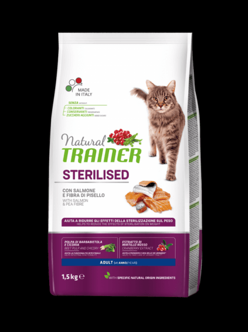 TRAINER Natural Cat Steril. losos 3kg