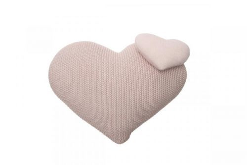 Dekorační pletený polštářek - Love knitted pillow heart