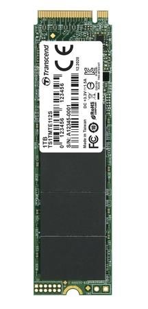 TRANSCEND MTE112S 1TB SSD disk M.2 2280, PCIe Gen3 x4 NVMe 1.3 (3D TLC), 1700MB/s R, 1400MB/s W, TS1TMTE112S