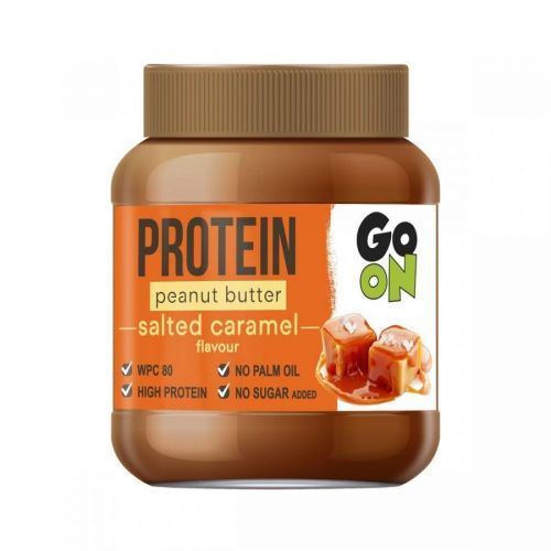 GO ON! Proteinové arašídové máslo slaný karamel 350 g