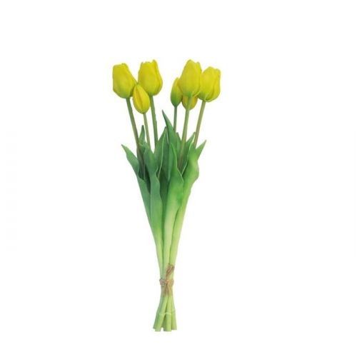 Tulipán SALLY svazek umělý 7ks žlutý 47cm