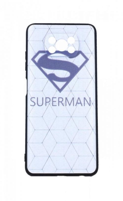 Kryt TopQ Xiaomi Poco X3 3D silikon Bílý Superman 56031