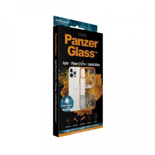 PanzerGlass ClearCase Antibacterial pro Apple iPhone 12/12 Pro (oranžový - PG Orange) 0283