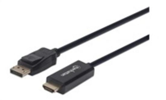 MANHATTAN Kabel DisplayPort na HDMI, 1m, černý