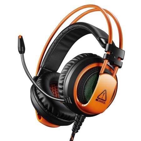 Headset Canyon CND-SGHS5A - černý/oranžový