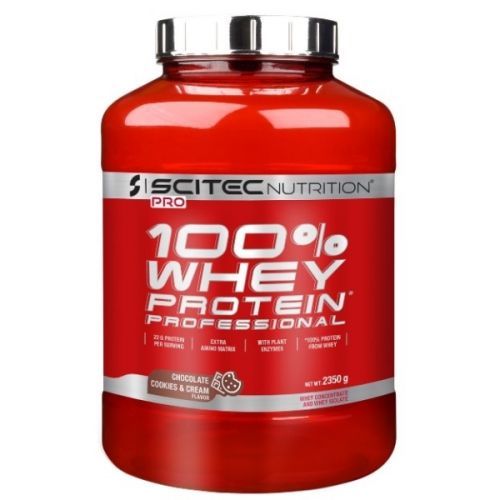 Scitec 100% Whey Protein Professional 2350 g bílá čokoláda - jahoda