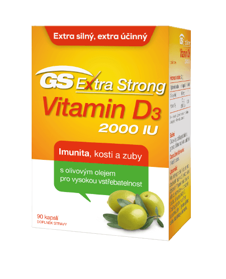 GS Extra Strong Vitamin D 2000 IU 90 kapslí