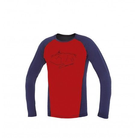 Direct Alpine Furry Long 1.0 brick/indigo (peak) pánské triko dlouhý rukáv 100% Merino M